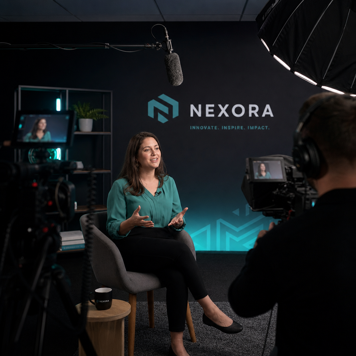 Interview-Setup für Unternehmensvideos