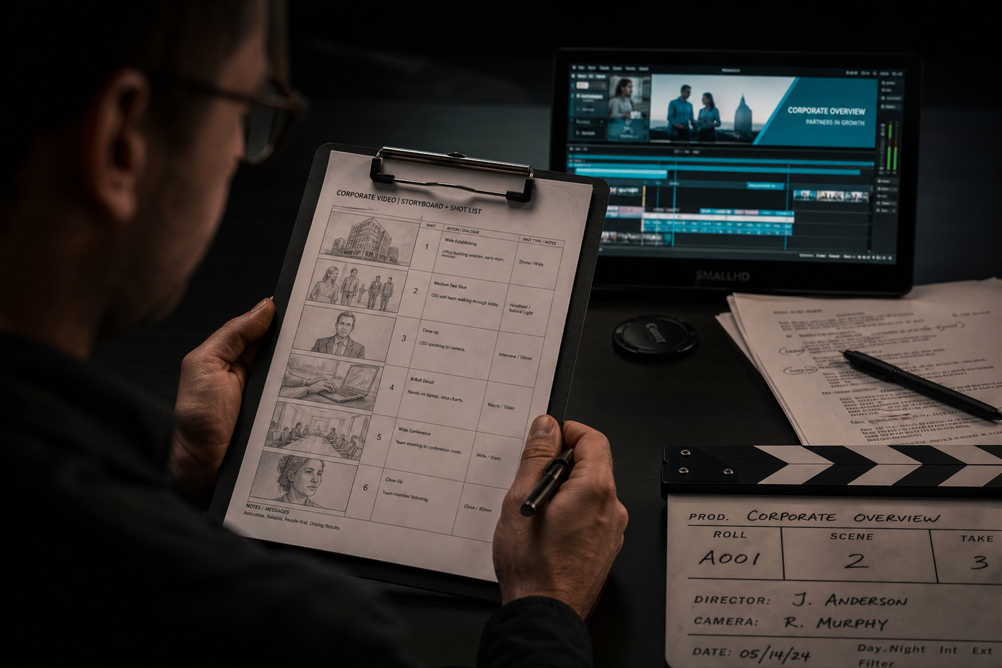 Storyboard und Videokonzept für Image- und Produktfilme