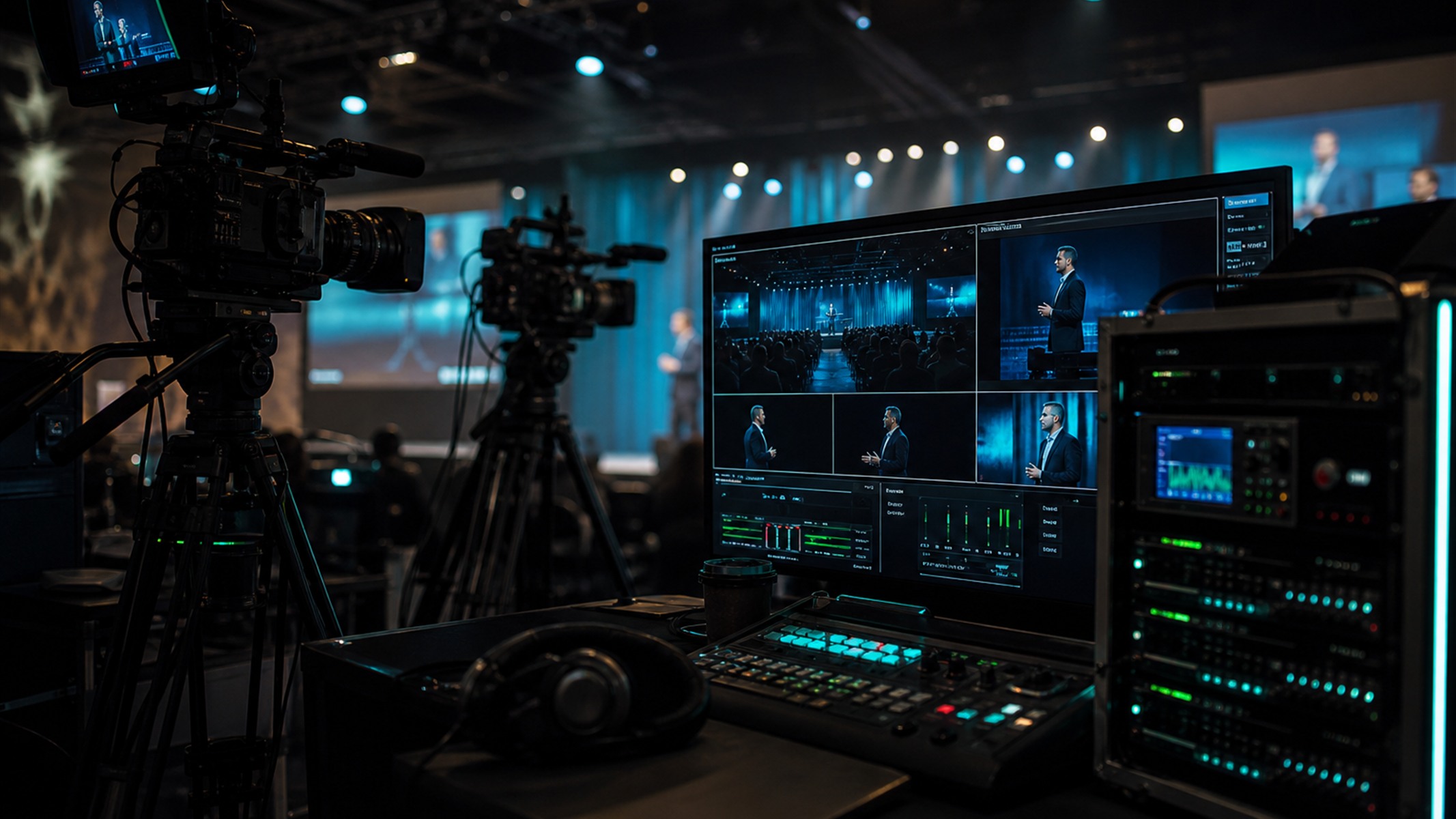 Livestream-Produktion der Medienagentur LightPalmMedia mit Multi-Kamera-Setup