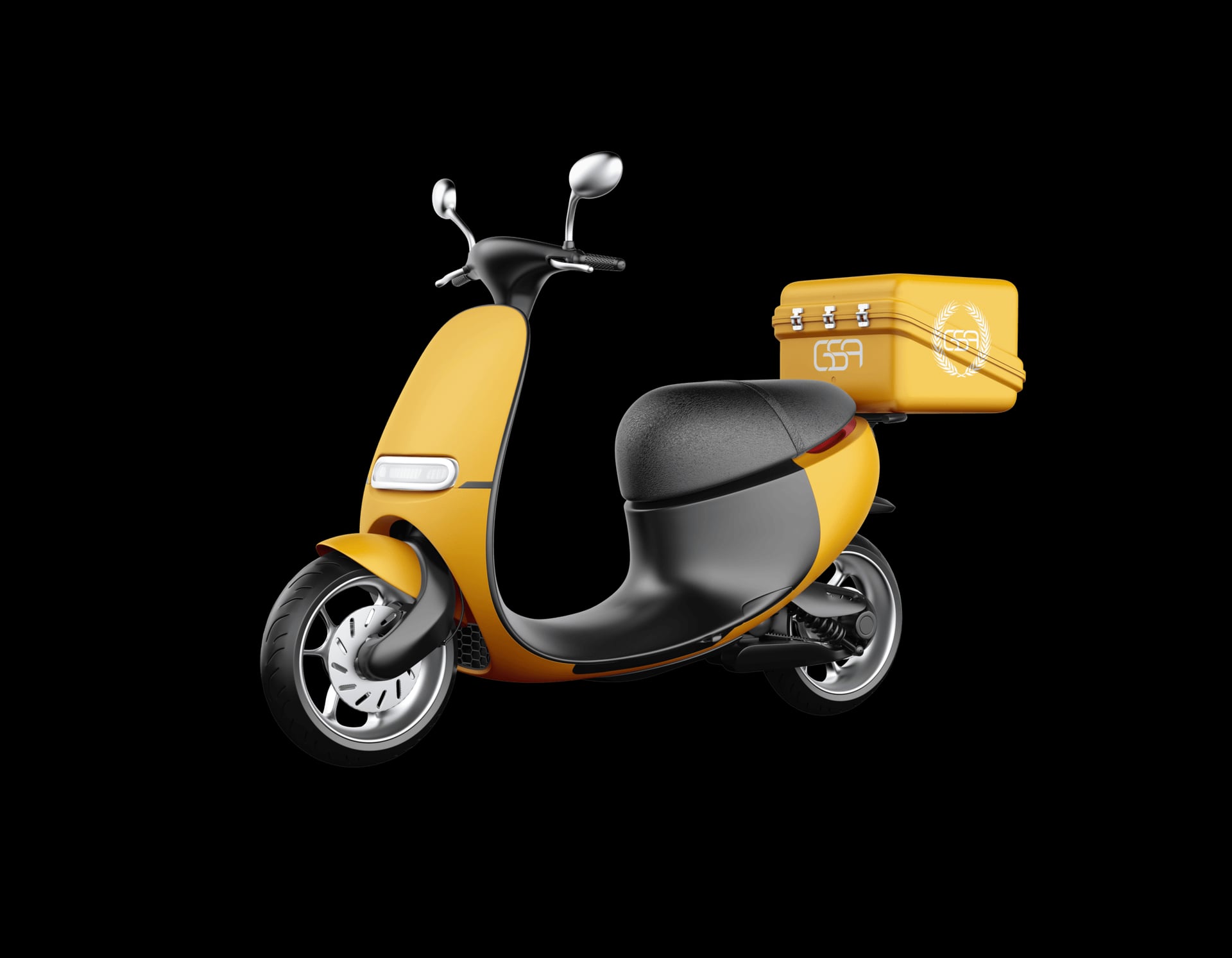Electric Moped Delivery Mockup2