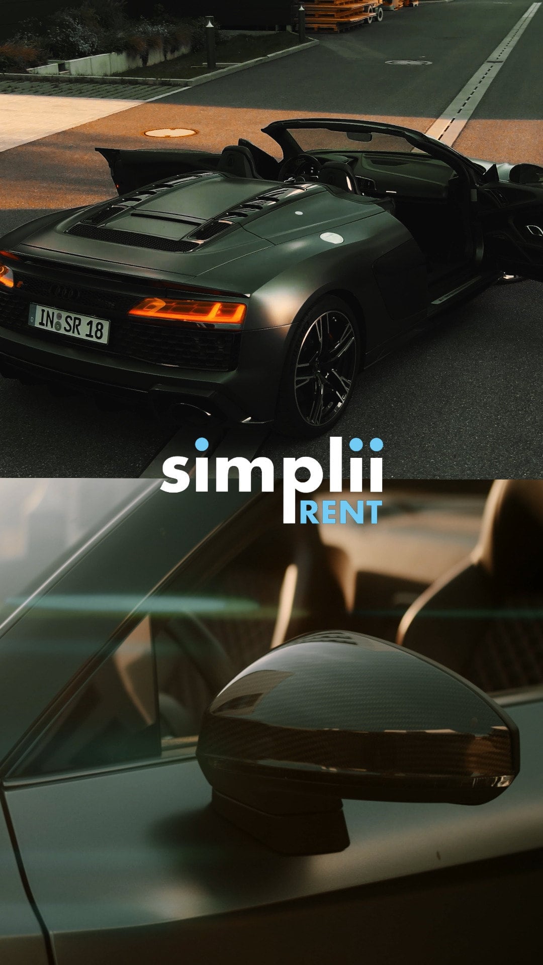 Simplii RENT Werbvideo Audi R8 Spyder Ingolstadt